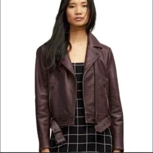 Kenneth Cole belted leather jacket Tough Girl